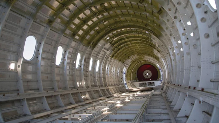 Empty airplane airframe ready for inspection. Mario Hagen (Provided by Hexagon)